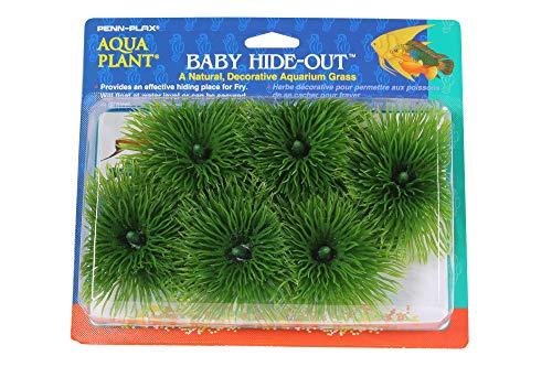 Penn Plax Fish Breeding Grass –赤ちゃんの隠れ家、稚魚の安全な隠れ場所–装飾的な水族館の草