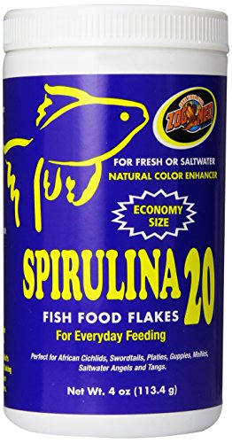 Zoo Med Spirulina 20フレークフィッシュフード、4オンス